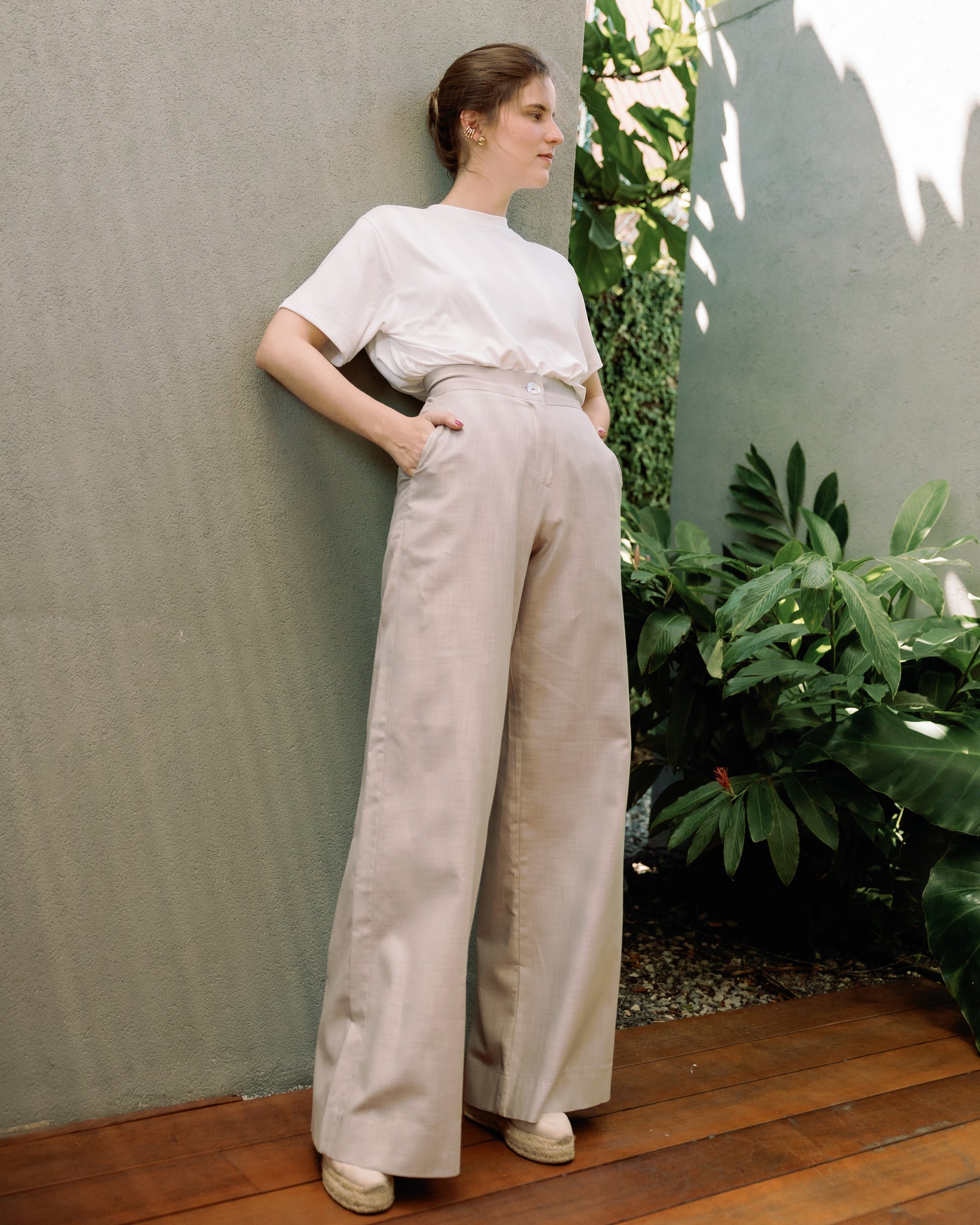 WIDE TROUSERS GRAY